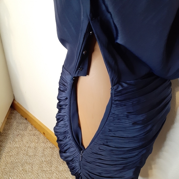 Ramy Brook Adella Navy Ruched Dress NWT SZ 0 - Picture 5 of 7